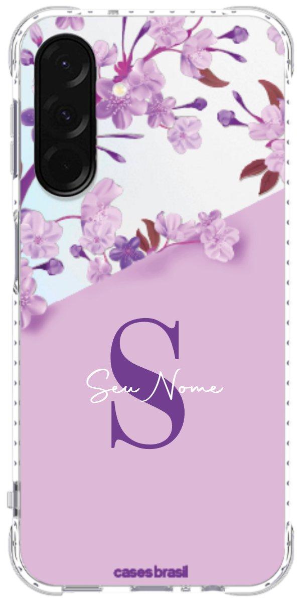 Capinha para Celular Flores Purpuras