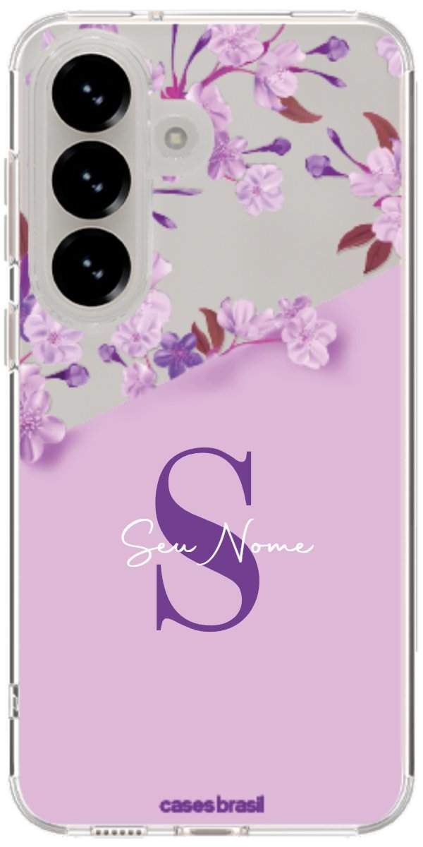 Capinha para Celular Flores Purpuras