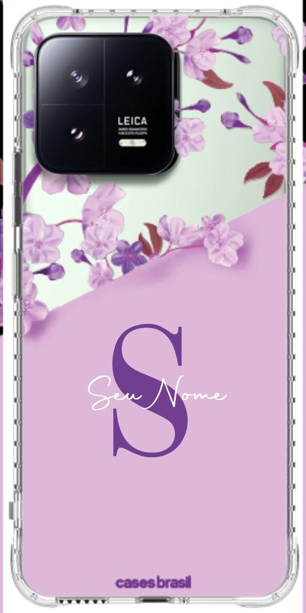 Capinha para Celular Flores Purpuras