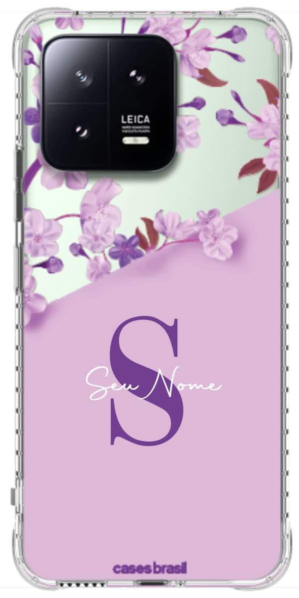 Capinha para Celular Flores Purpuras