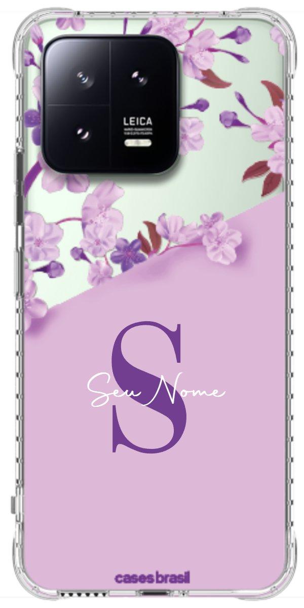 Capinha para Celular Flores Purpuras