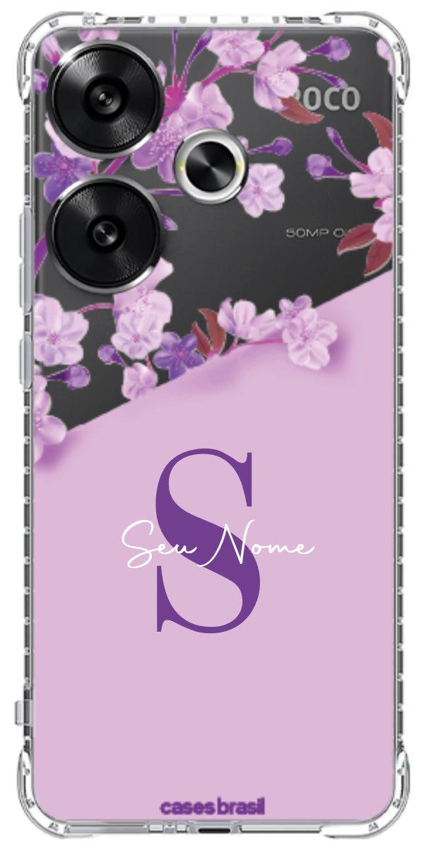 Capinha para Celular Flores Purpuras