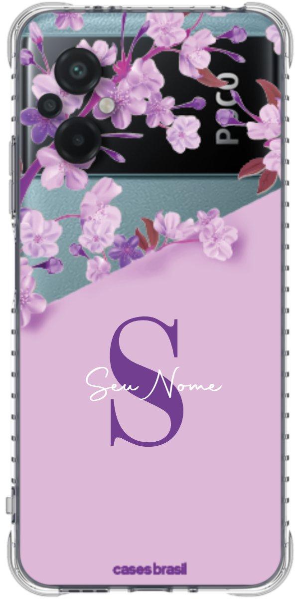 Capinha para Celular Flores Purpuras