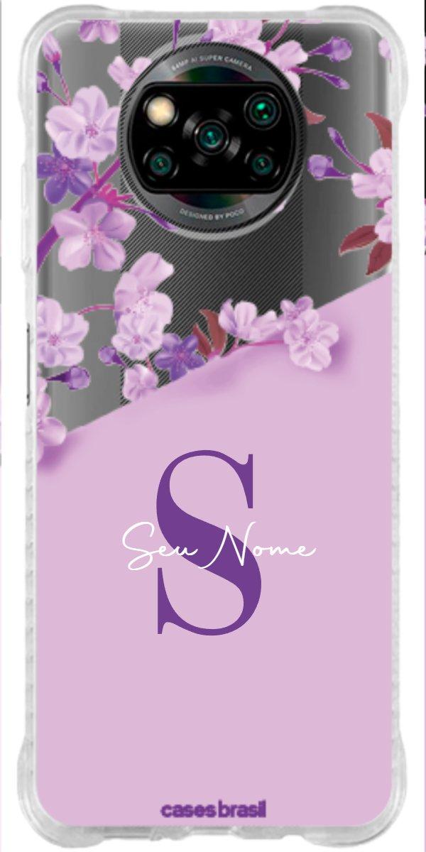 Capinha para Celular Flores Purpuras
