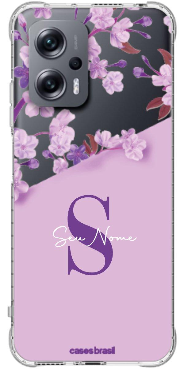 Capinha para Celular Flores Purpuras