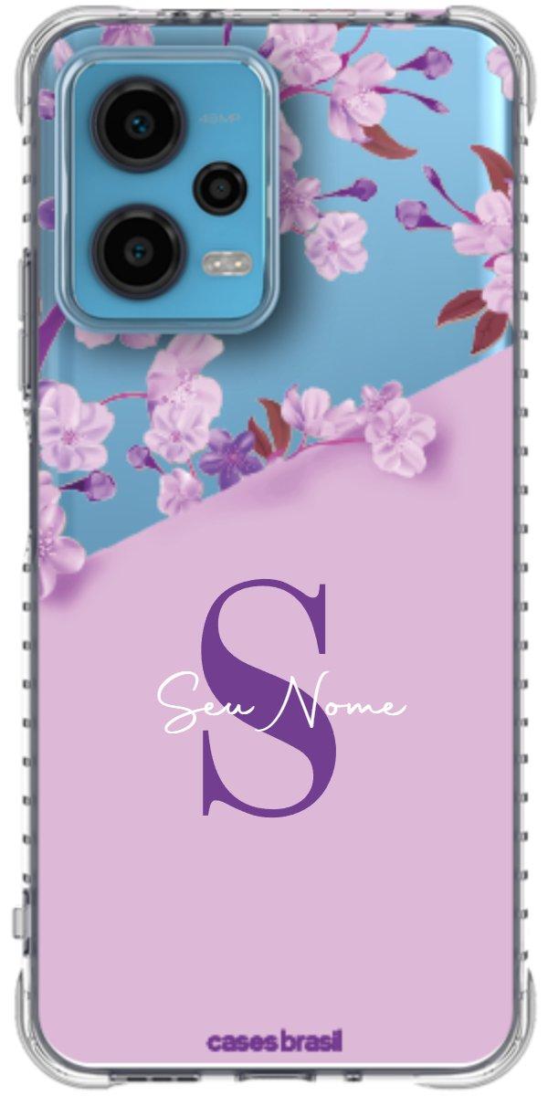 Capinha para Celular Flores Purpuras
