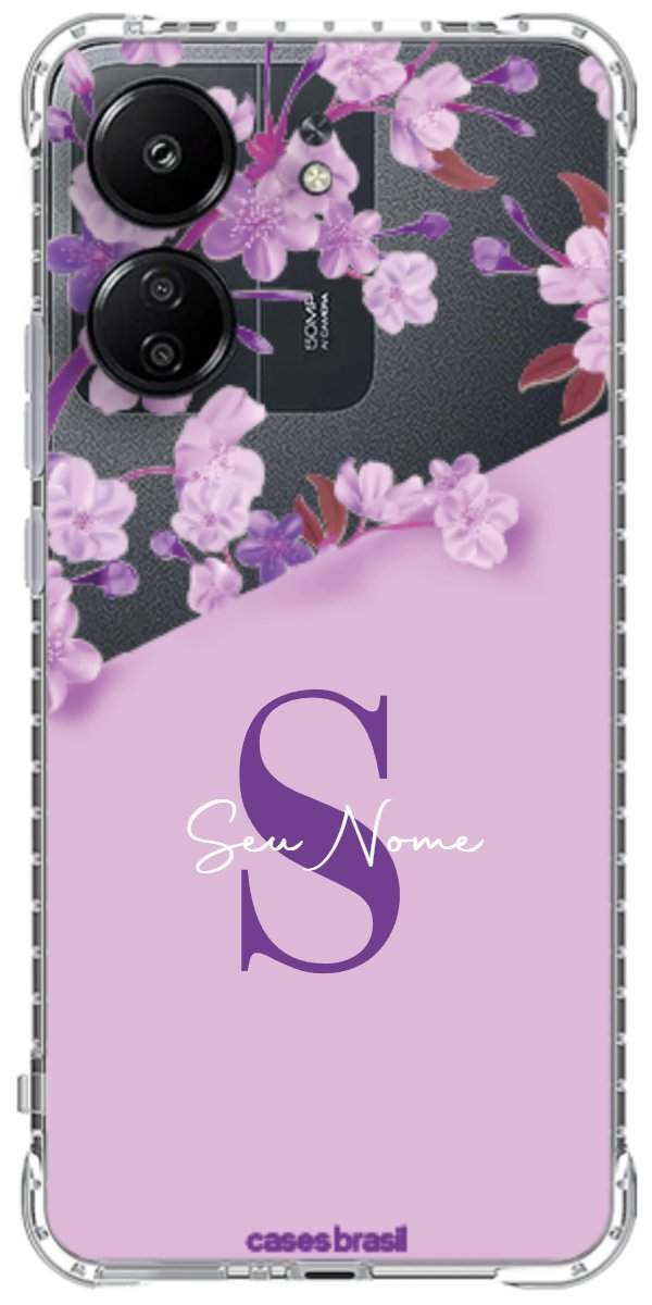 Capinha para Celular Flores Purpuras