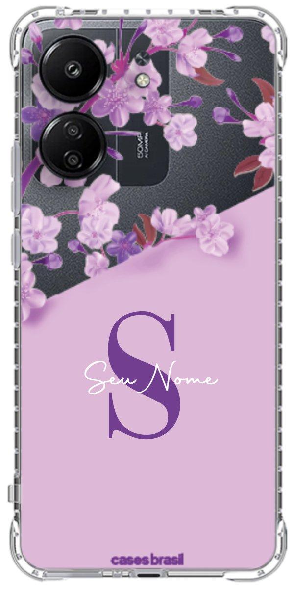 Capinha para Celular Flores Purpuras