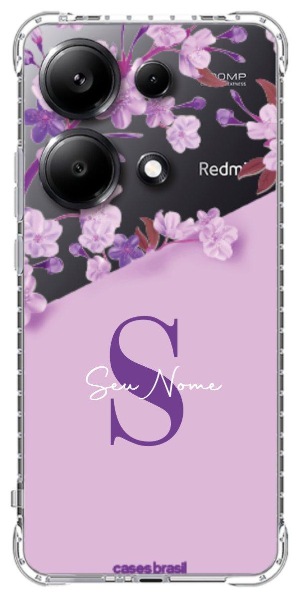 Capinha para Celular Flores Purpuras