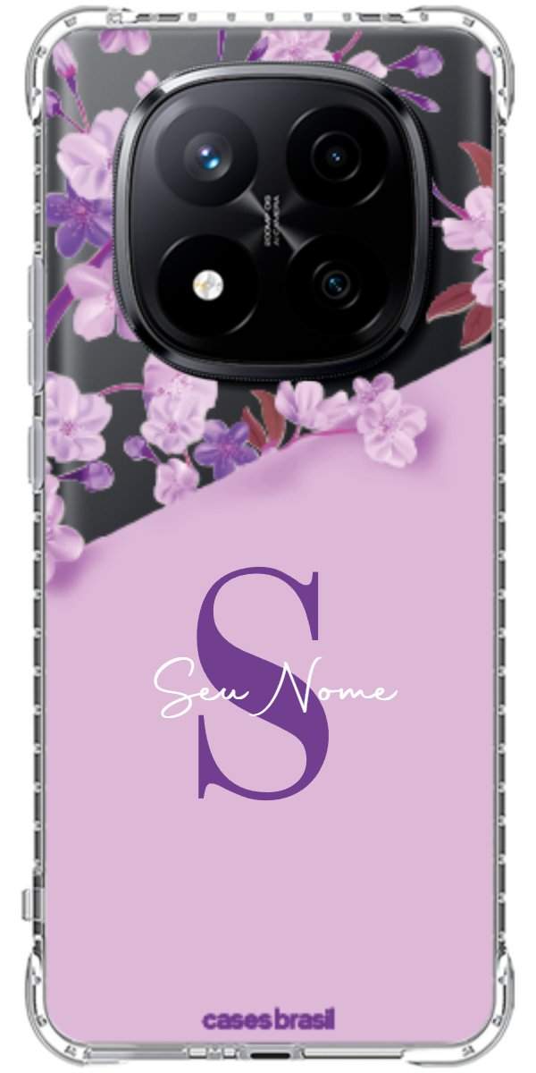 Capinha para Celular Flores Purpuras
