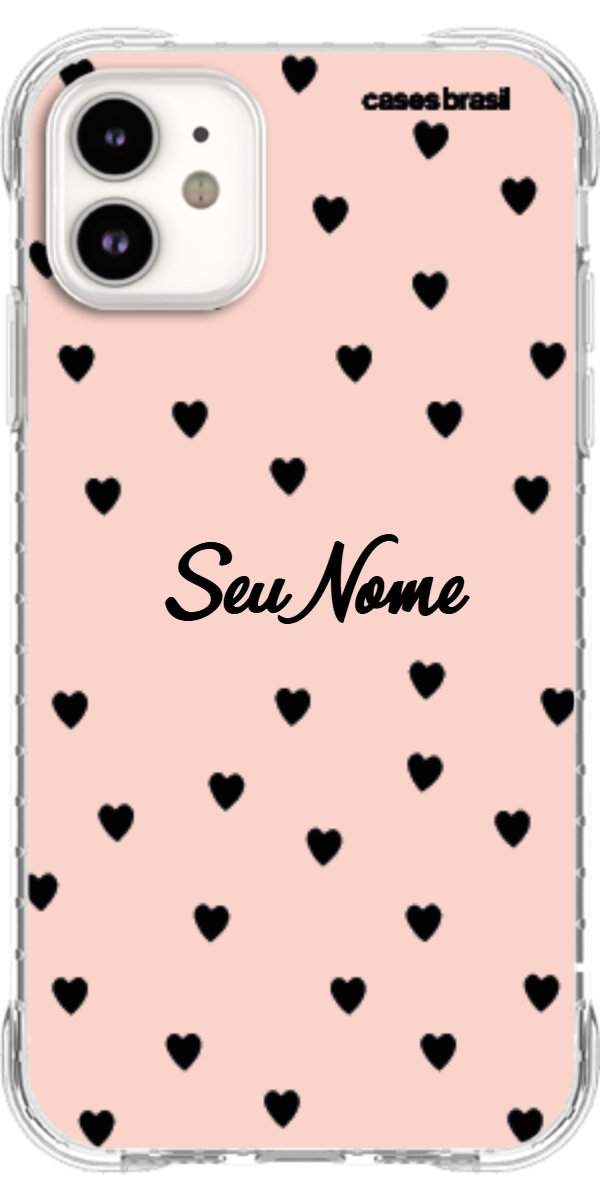 Capinha para Celular Corações Rose