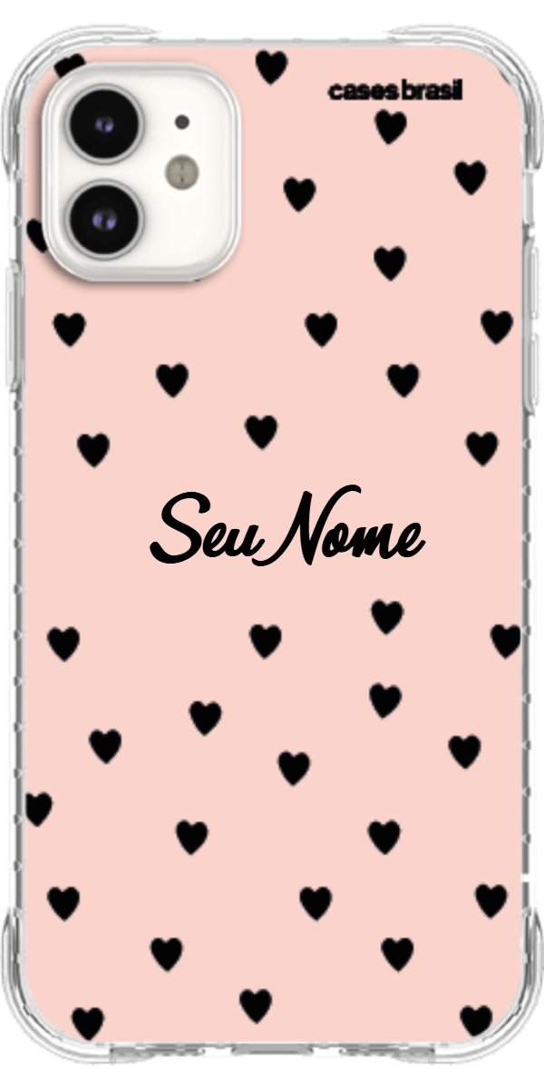 Capinha para Celular Corações Rose