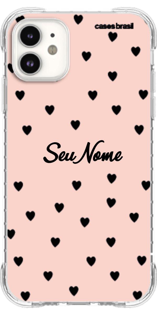 Capinha para Celular Corações Rose