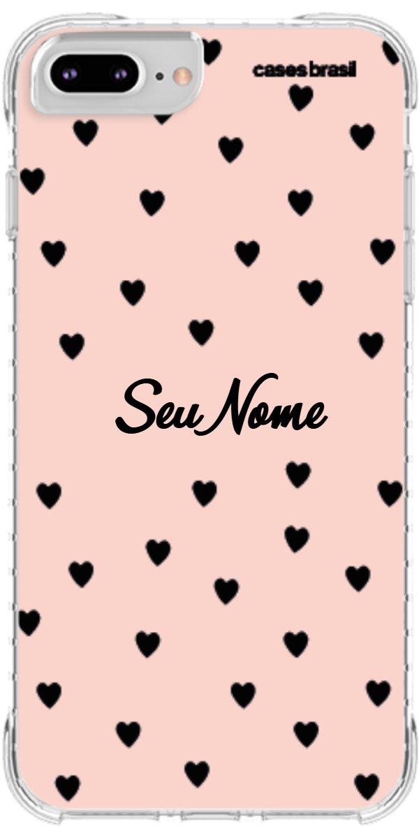 Capinha para Celular Corações Rose