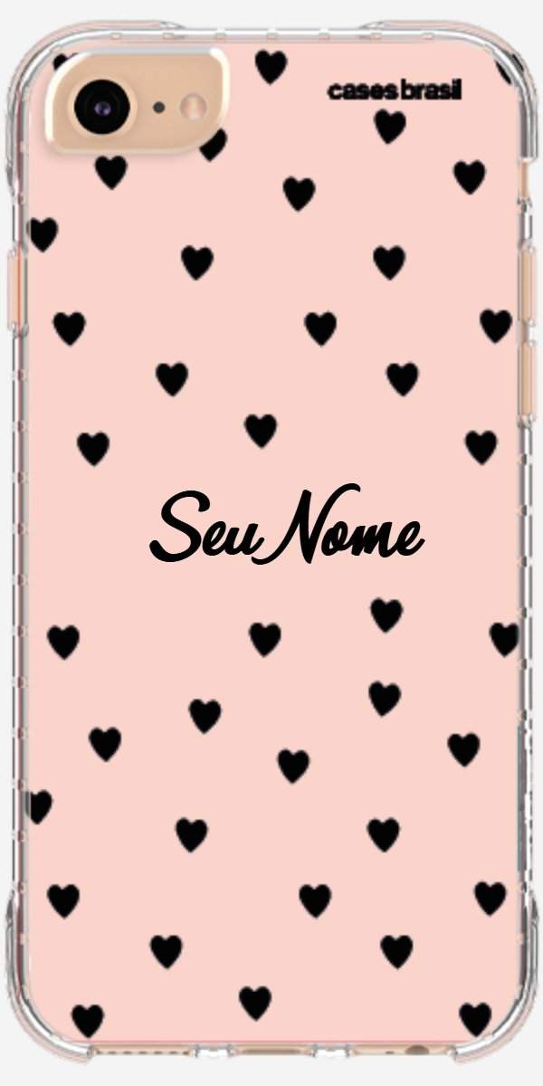 Capinha para Celular Corações Rose