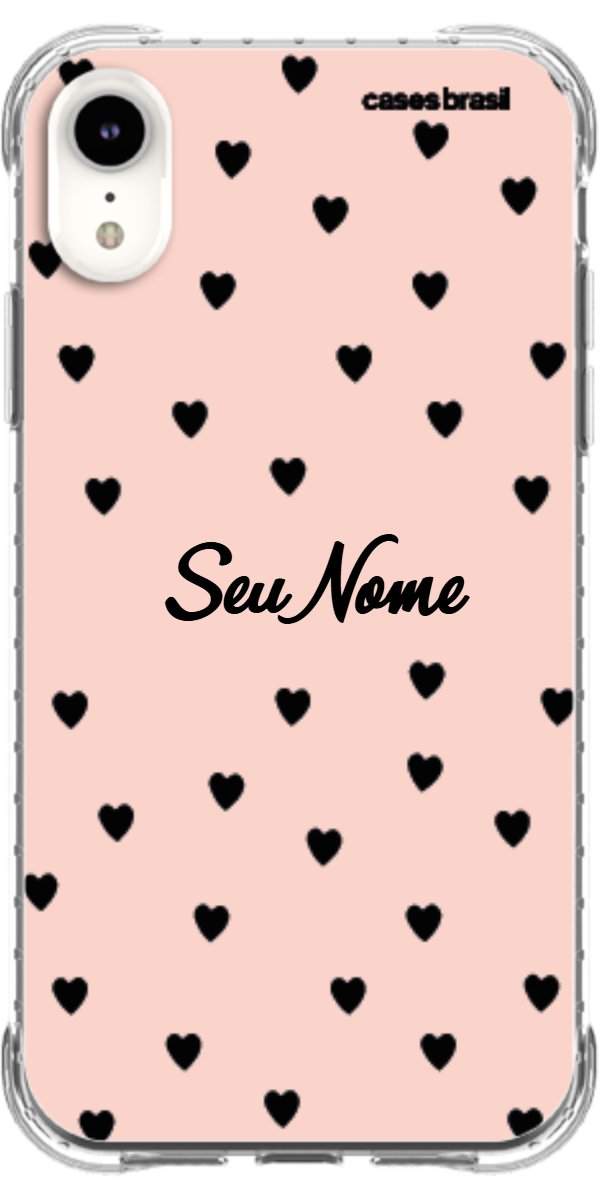 Capinha para Celular Corações Rose