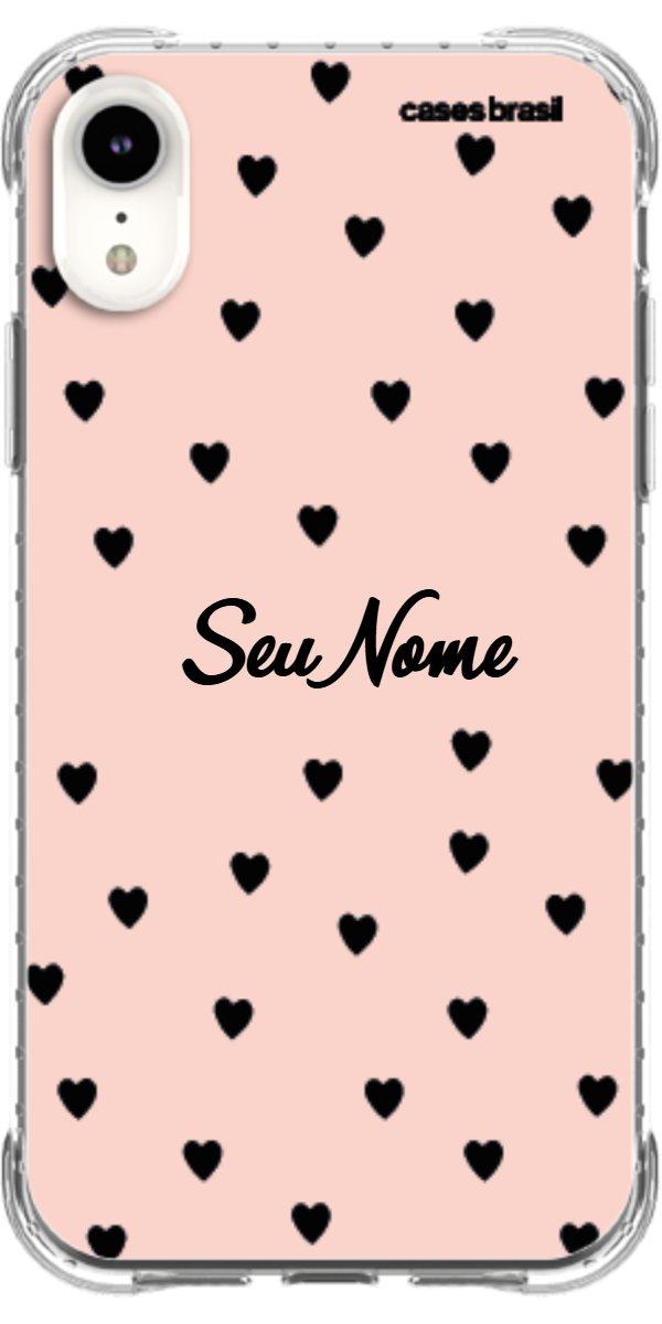 Capinha para Celular Corações Rose