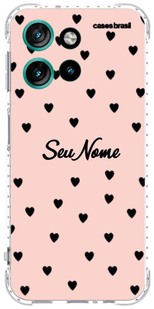 Capinha para Celular Corações Rose