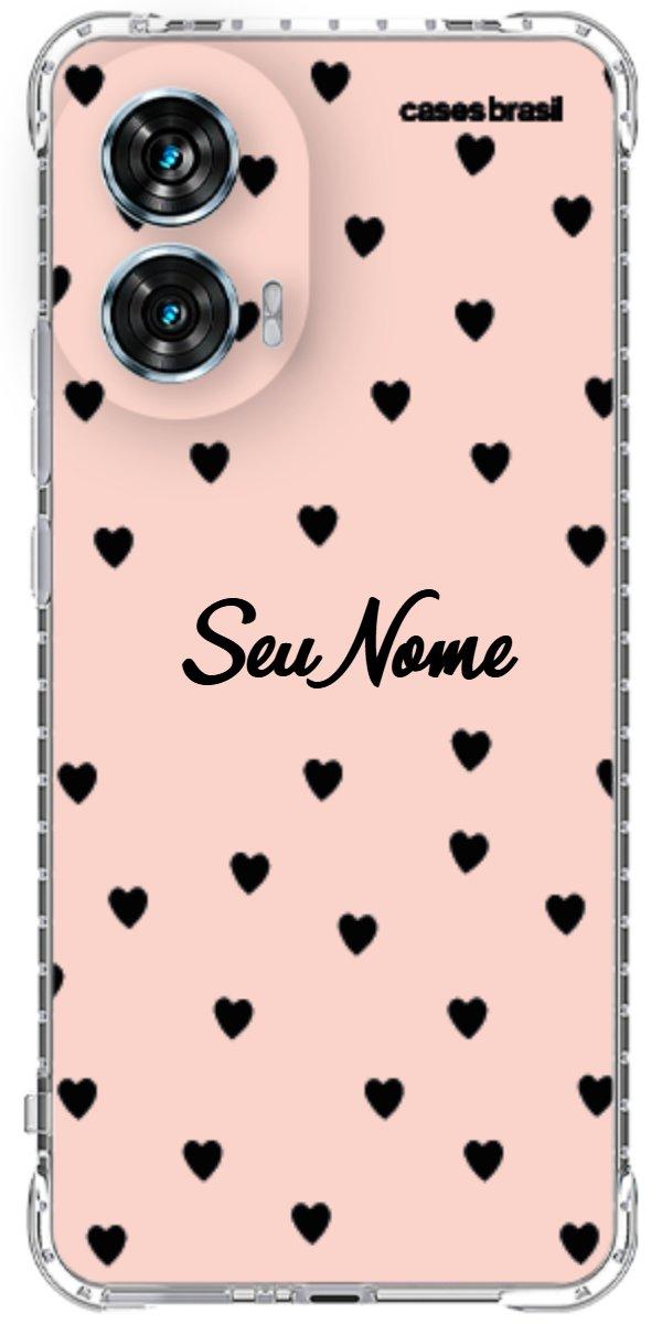 Capinha para Celular Corações Rose