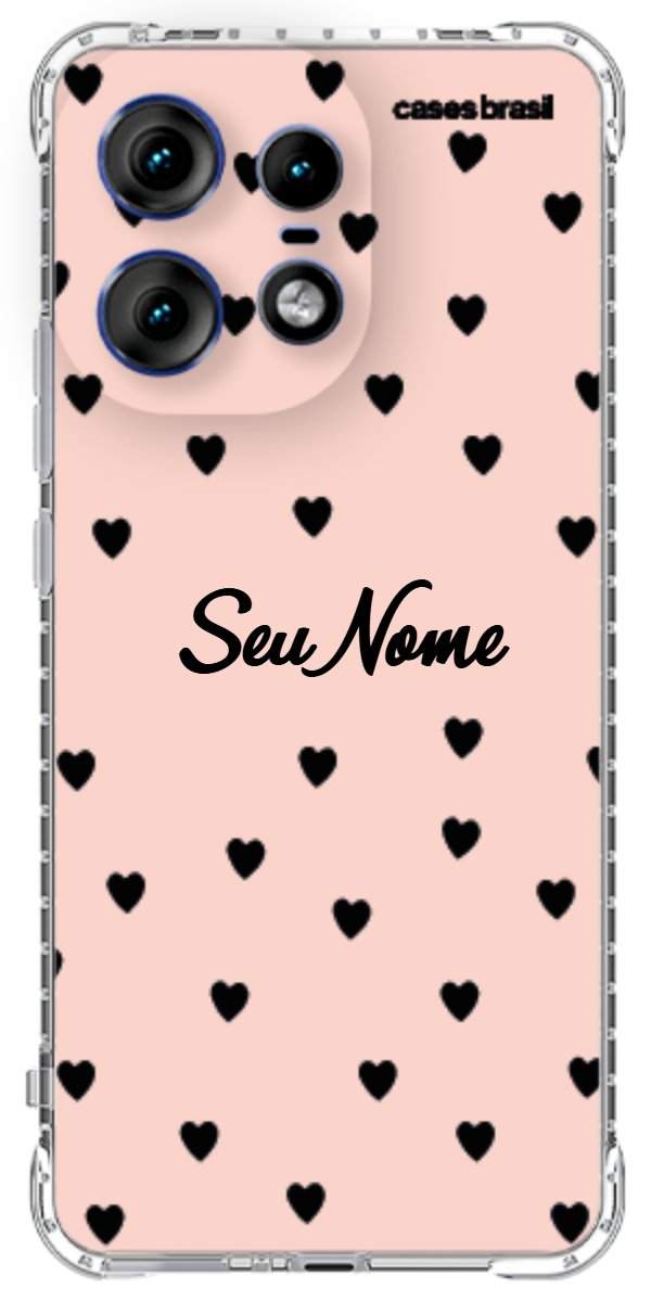 Capinha para Celular Corações Rose