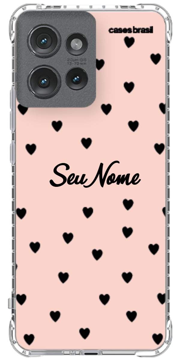 Capinha para Celular Corações Rose