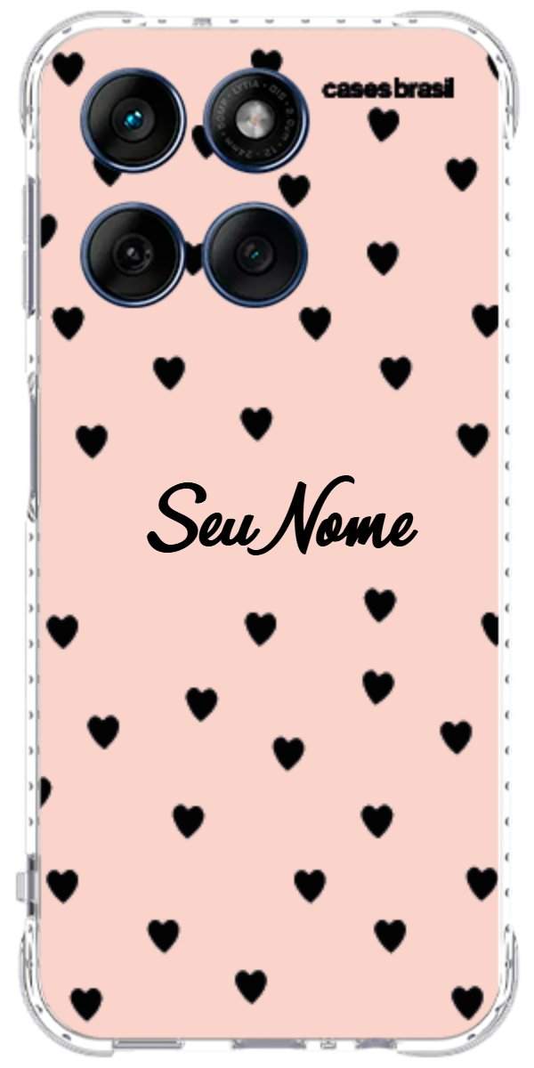 Capinha para Celular Corações Rose