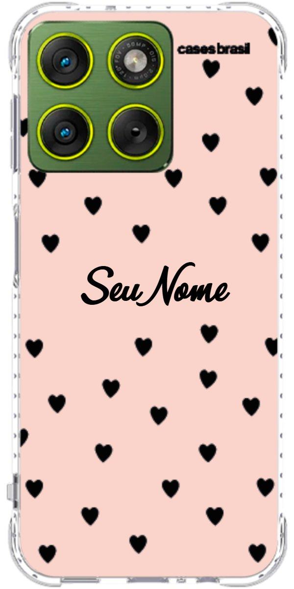 Capinha para Celular Corações Rose