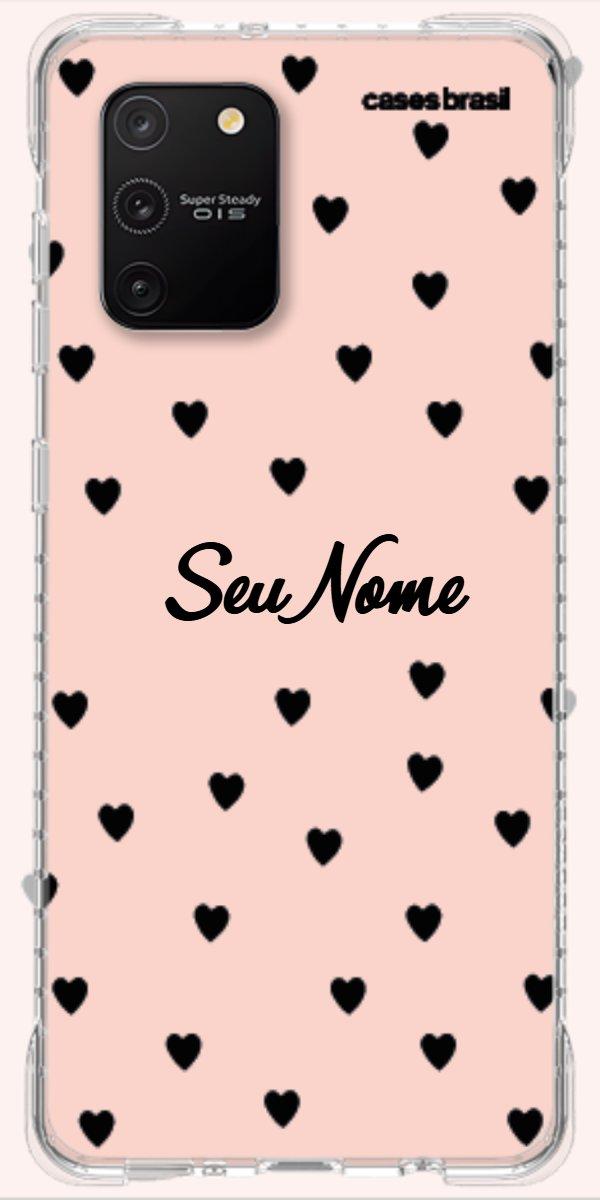 Capinha para Celular Corações Rose
