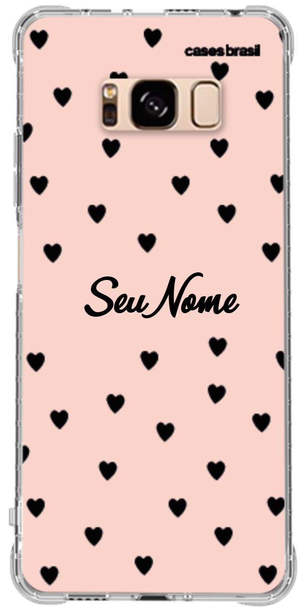 Capinha para Celular Corações Rose