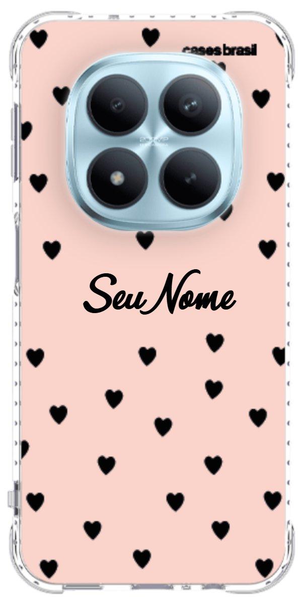 Capinha para Celular Corações Rose