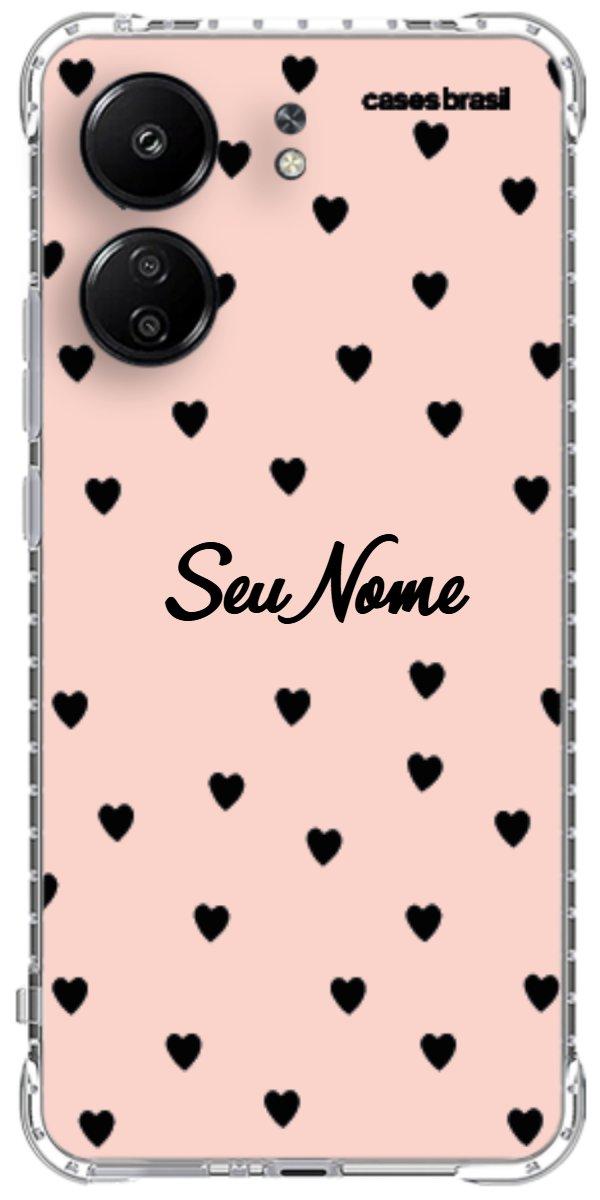 Capinha para Celular Corações Rose