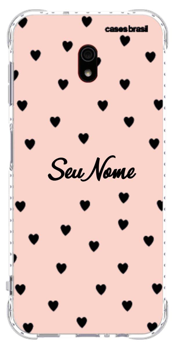 Capinha para Celular Corações Rose