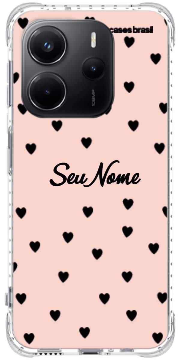 Capinha para Celular Corações Rose