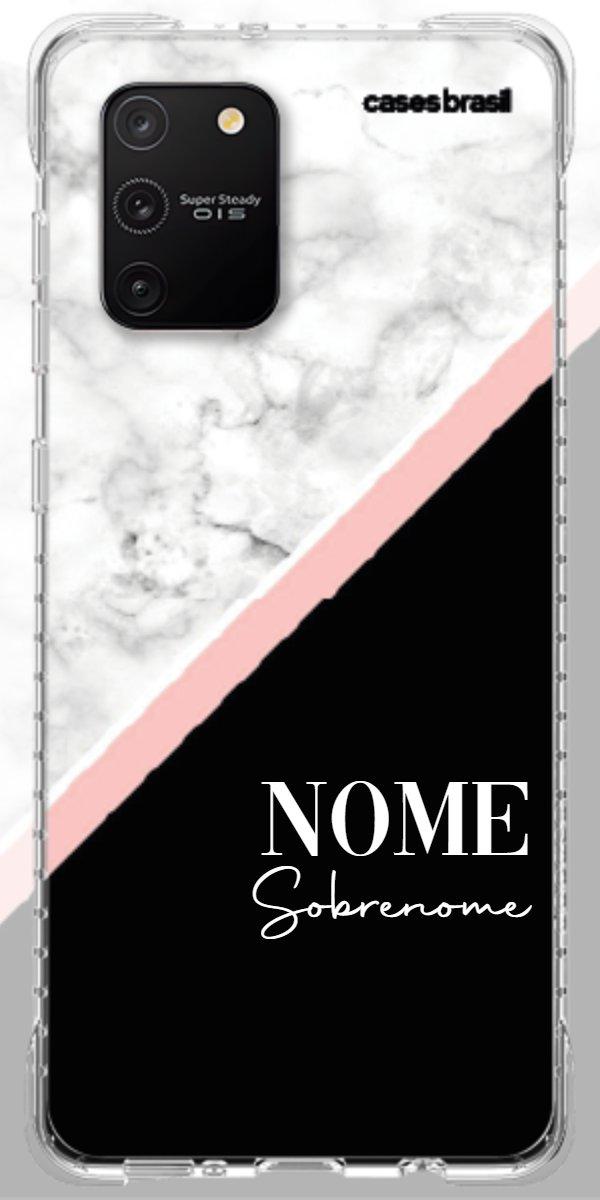 Capinha para Celular Mármore WhiteBlack