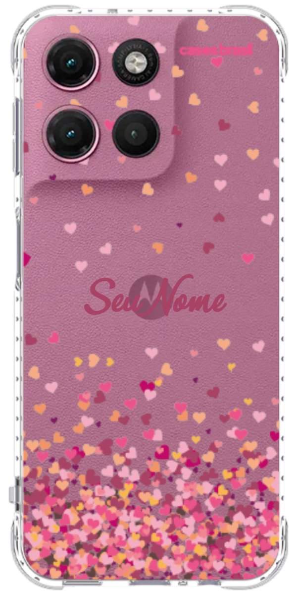 Capinha para Celular Corações Flutuantes