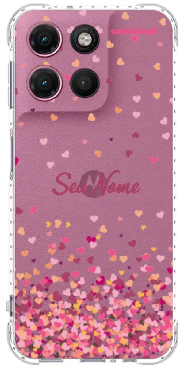 Capinha para Celular Corações Flutuantes