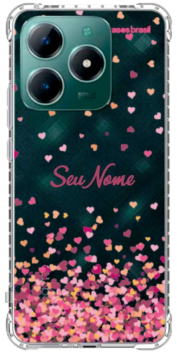 Capinha para Celular Corações Flutuantes