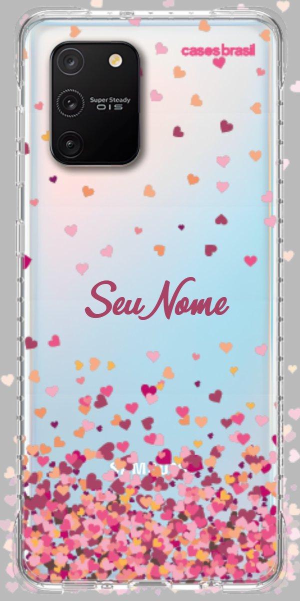 Capinha para Celular Corações Flutuantes