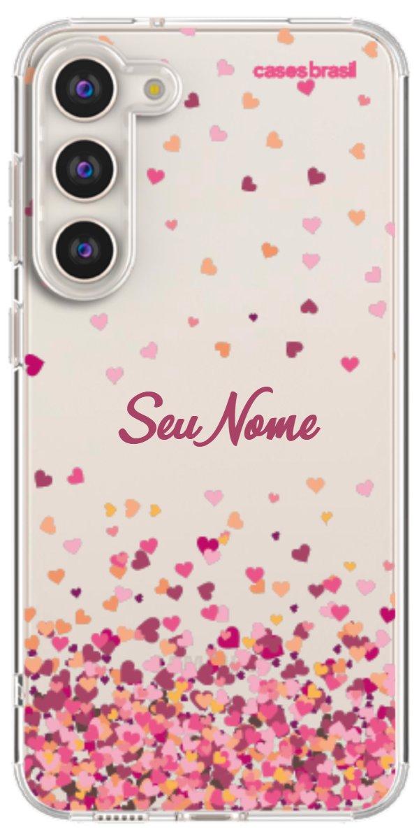 Capinha para Celular Corações Flutuantes
