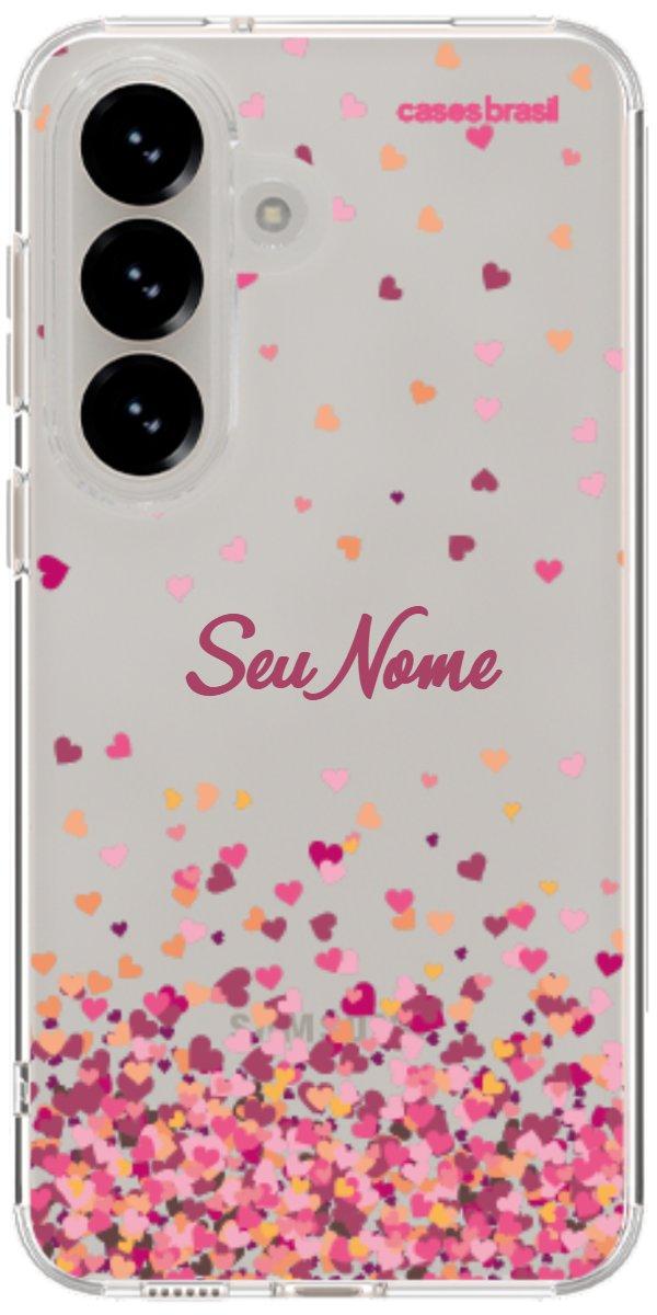 Capinha para Celular Corações Flutuantes