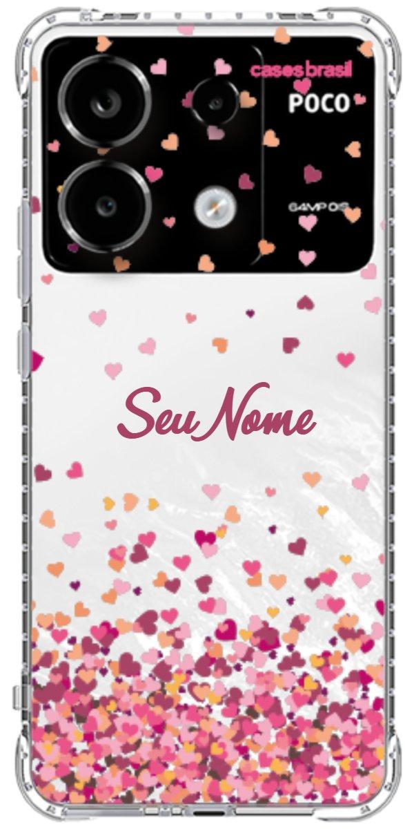 Capinha para Celular Corações Flutuantes