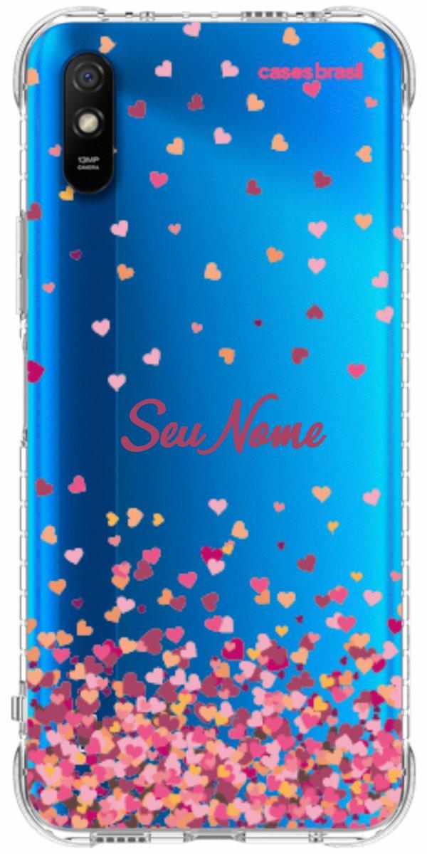 Capinha para Celular Corações Flutuantes