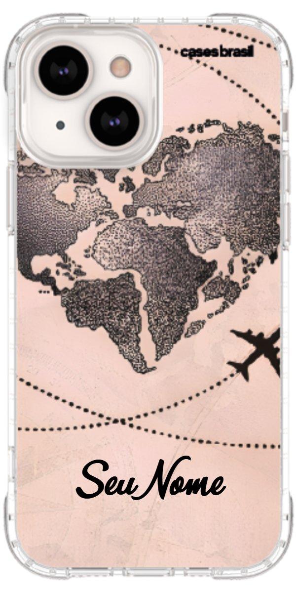 Capinha para Celular Amor por Viajar Rose