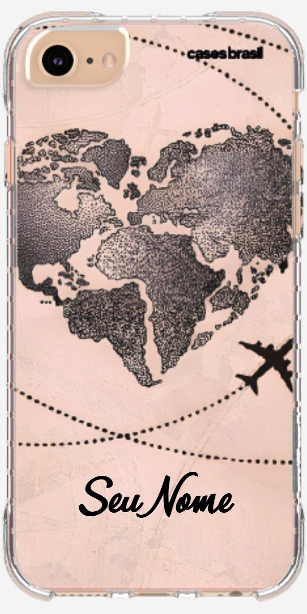 Capinha para Celular Amor por Viajar Rose