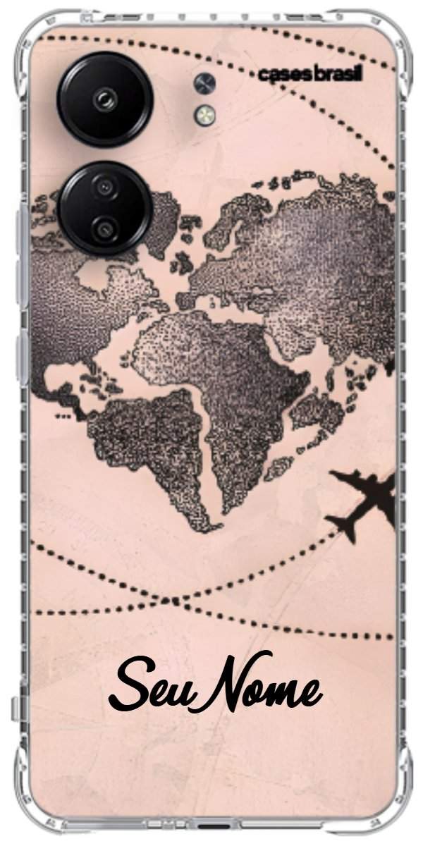 Capinha para Celular Amor por Viajar Rose