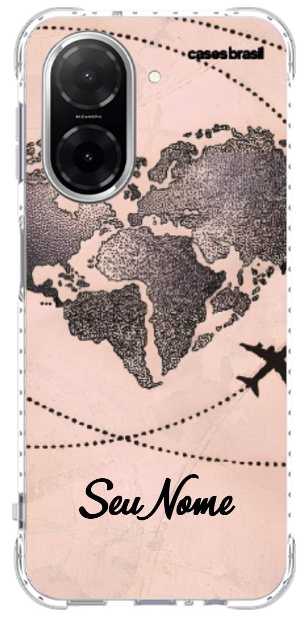 Capinha para Celular Amor por Viajar Rose