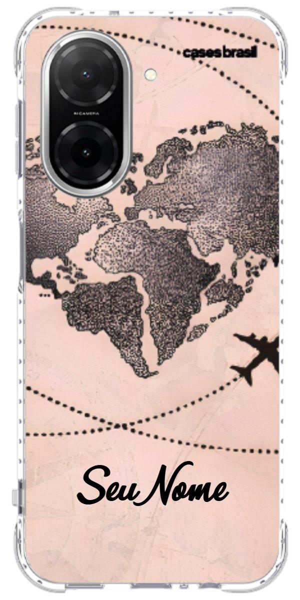 Capinha para Celular Amor por Viajar Rose