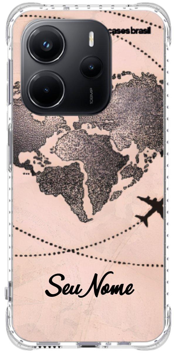 Capinha para Celular Amor por Viajar Rose