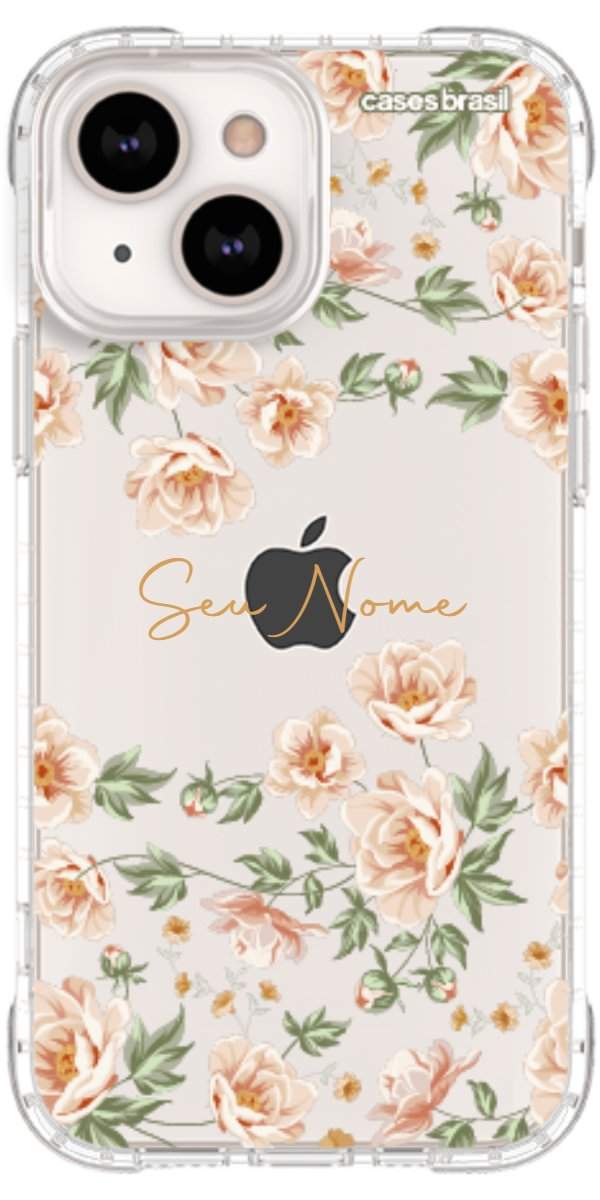 Capinha para Celular Flores Alaranjadas