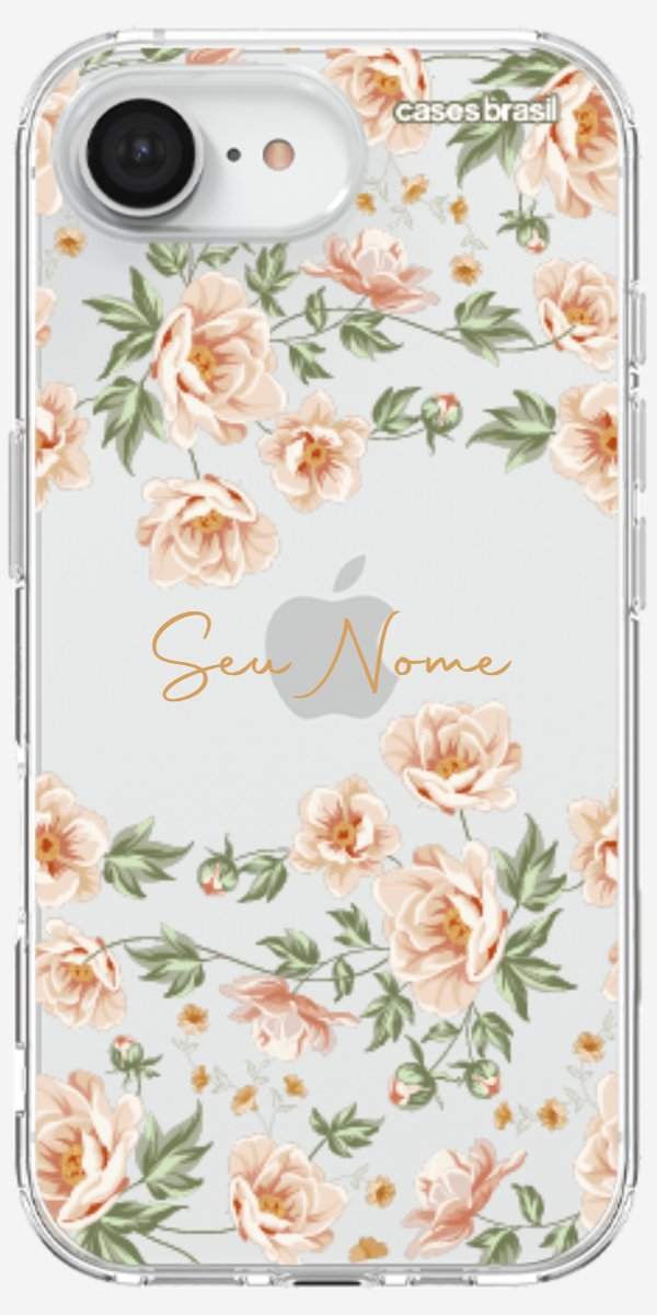 Capinha para Celular Flores Alaranjadas